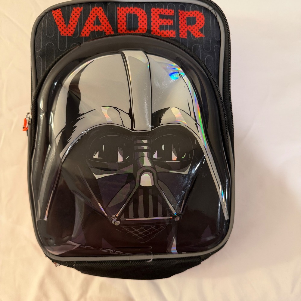 Star Wars Darth Vader 3D Molded Holographic Insulated Lunch Bag Black Red Empire - Picture 4 of 9
